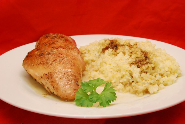 Leckere Haehnchenbrust mit Bulgur