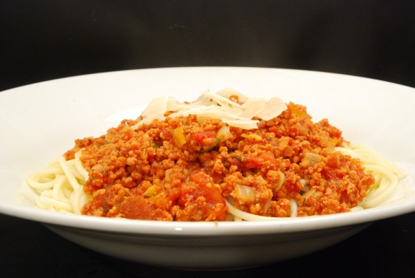 Spaghetti bolognese scharf