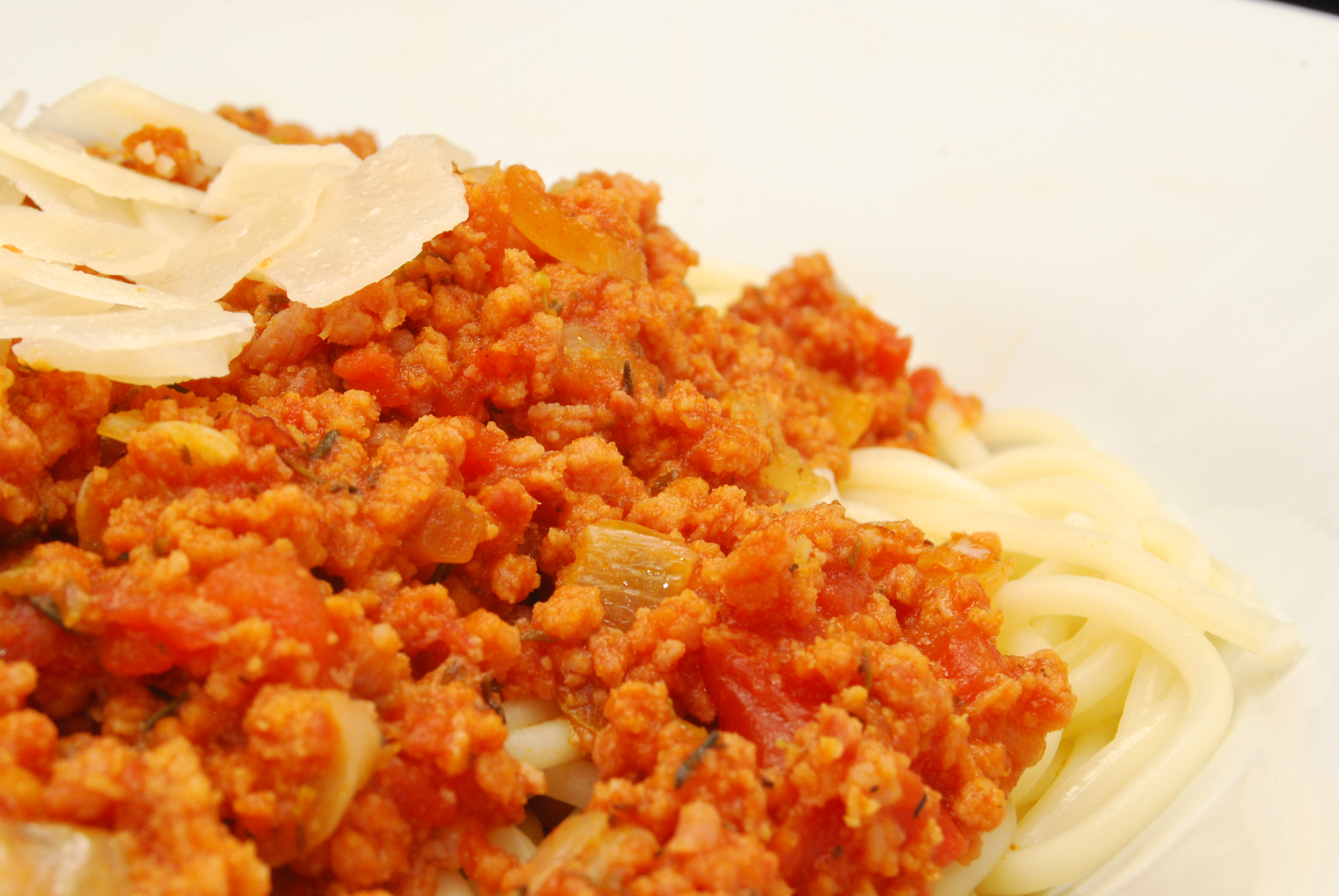 Spaghetti bolognese scharf