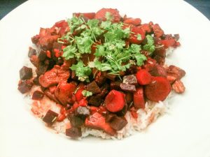 Hühnchen-Ragout mit Basmati-Reis