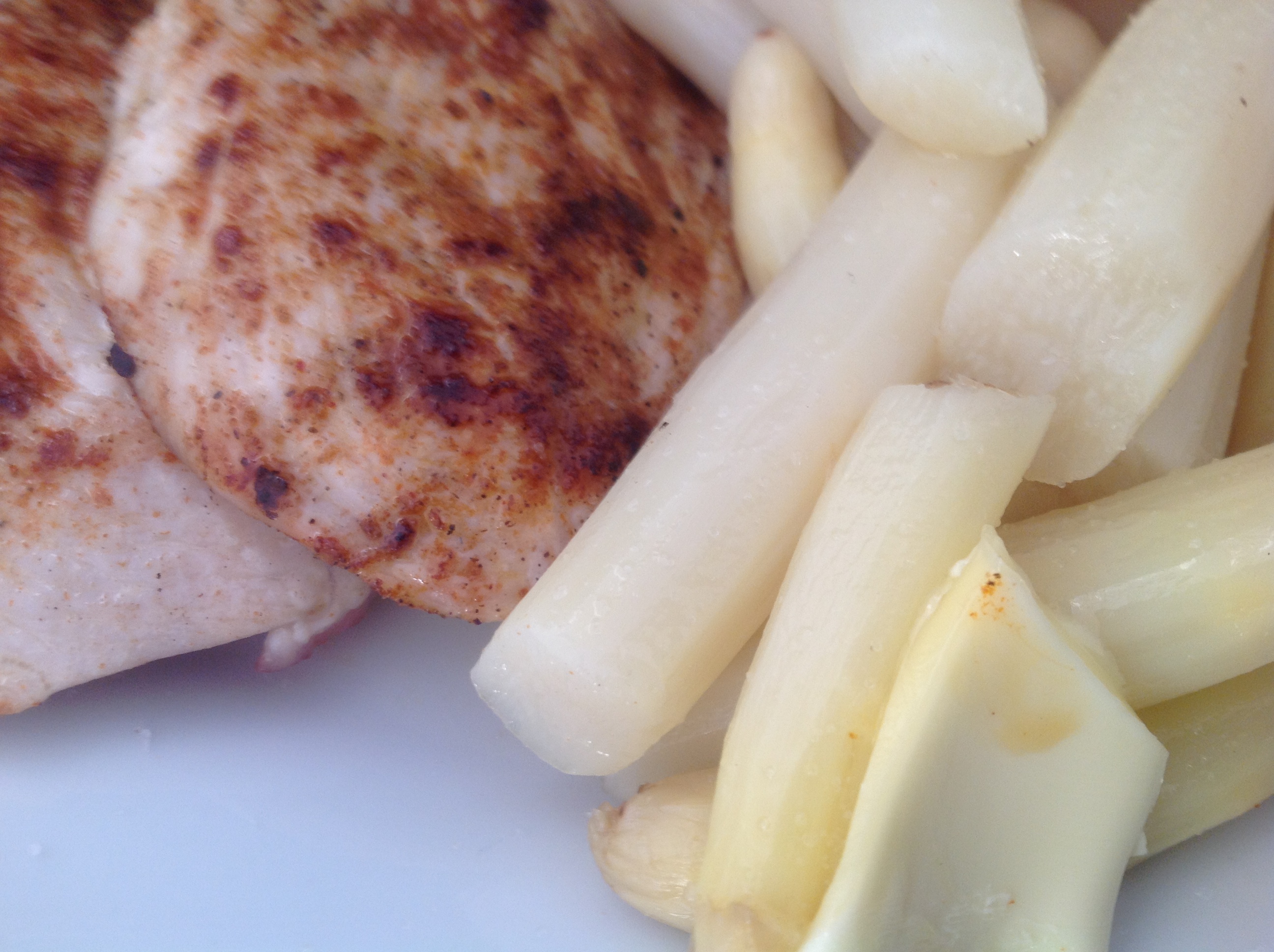 Putenschnitzel mit Spargel