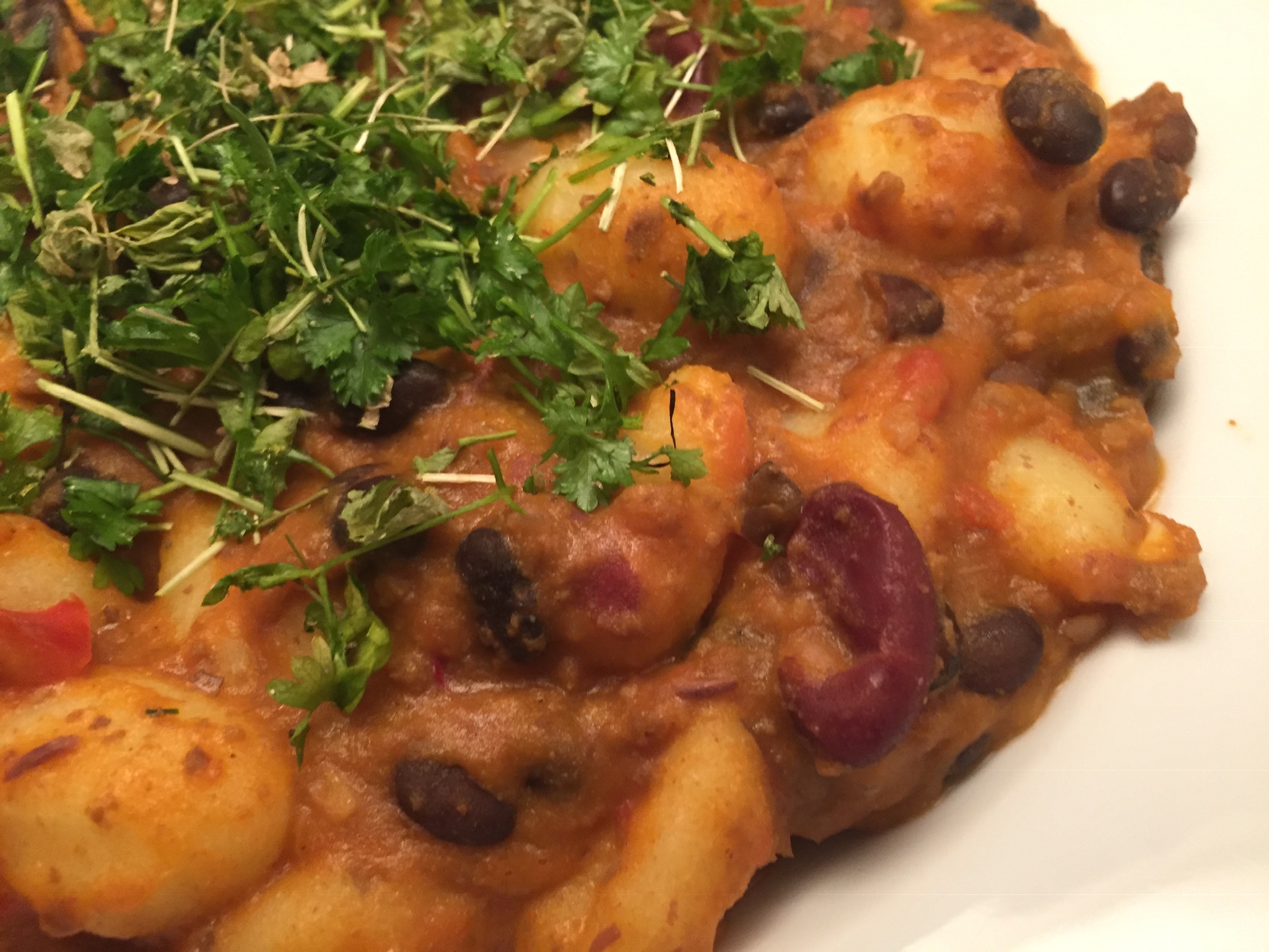 Chili con carne mit Gnocchi