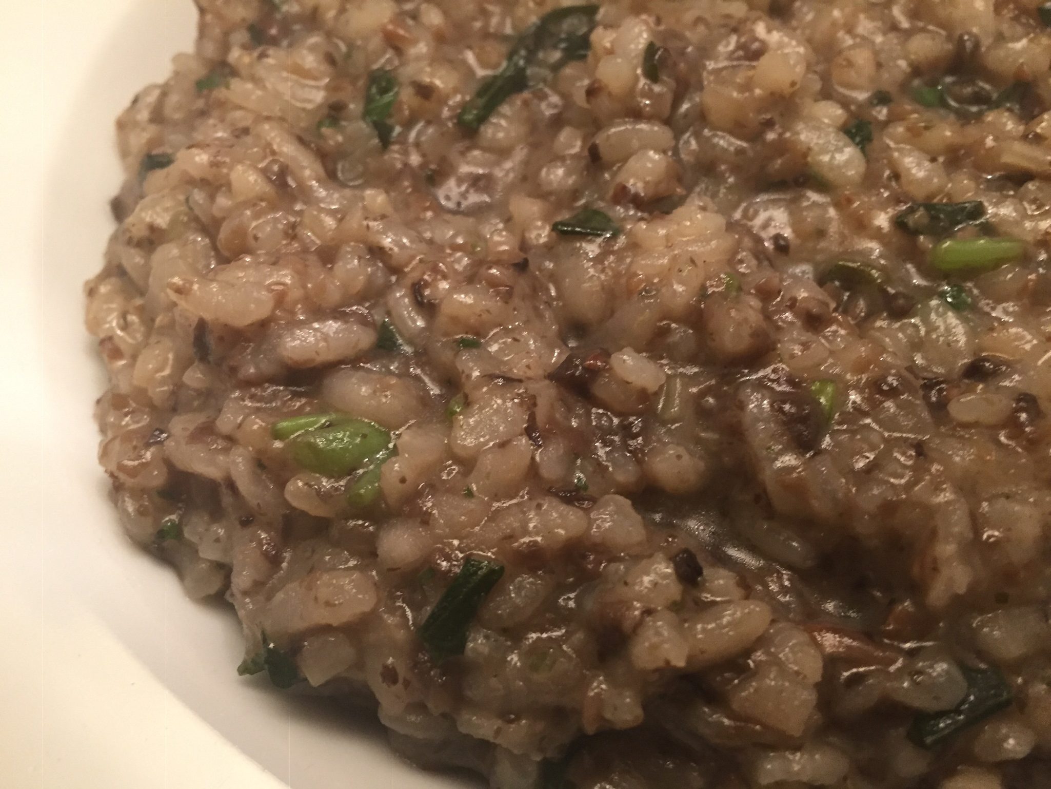 Champignons-Basilikum-Risotto