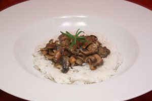 Pilz-Ragout mit Basmati-Reis