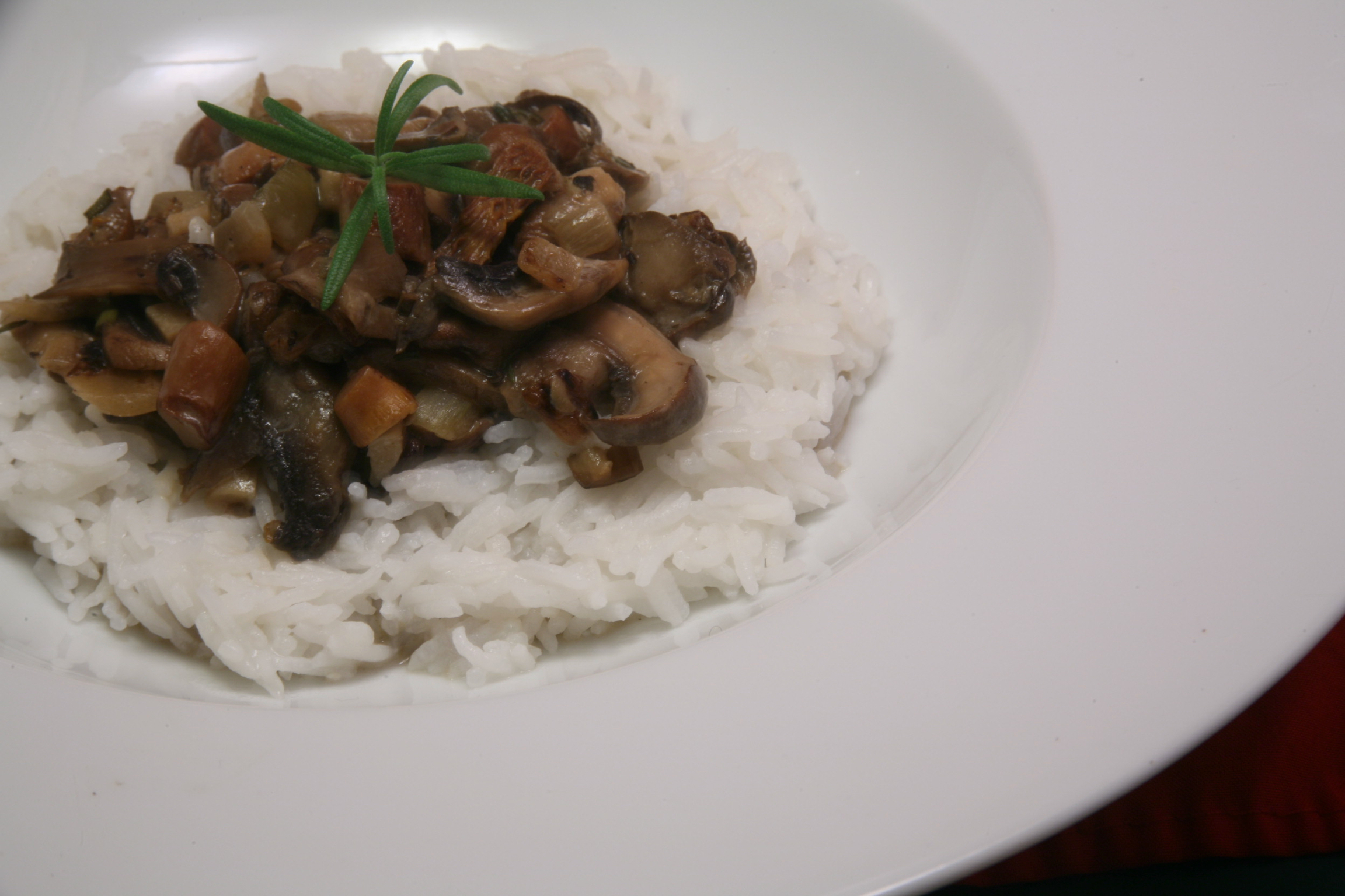 Pilz-Ragout mit Basmati-Reis