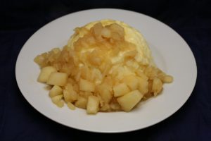 Milchreis-Pudding mit Apfel-Kompott