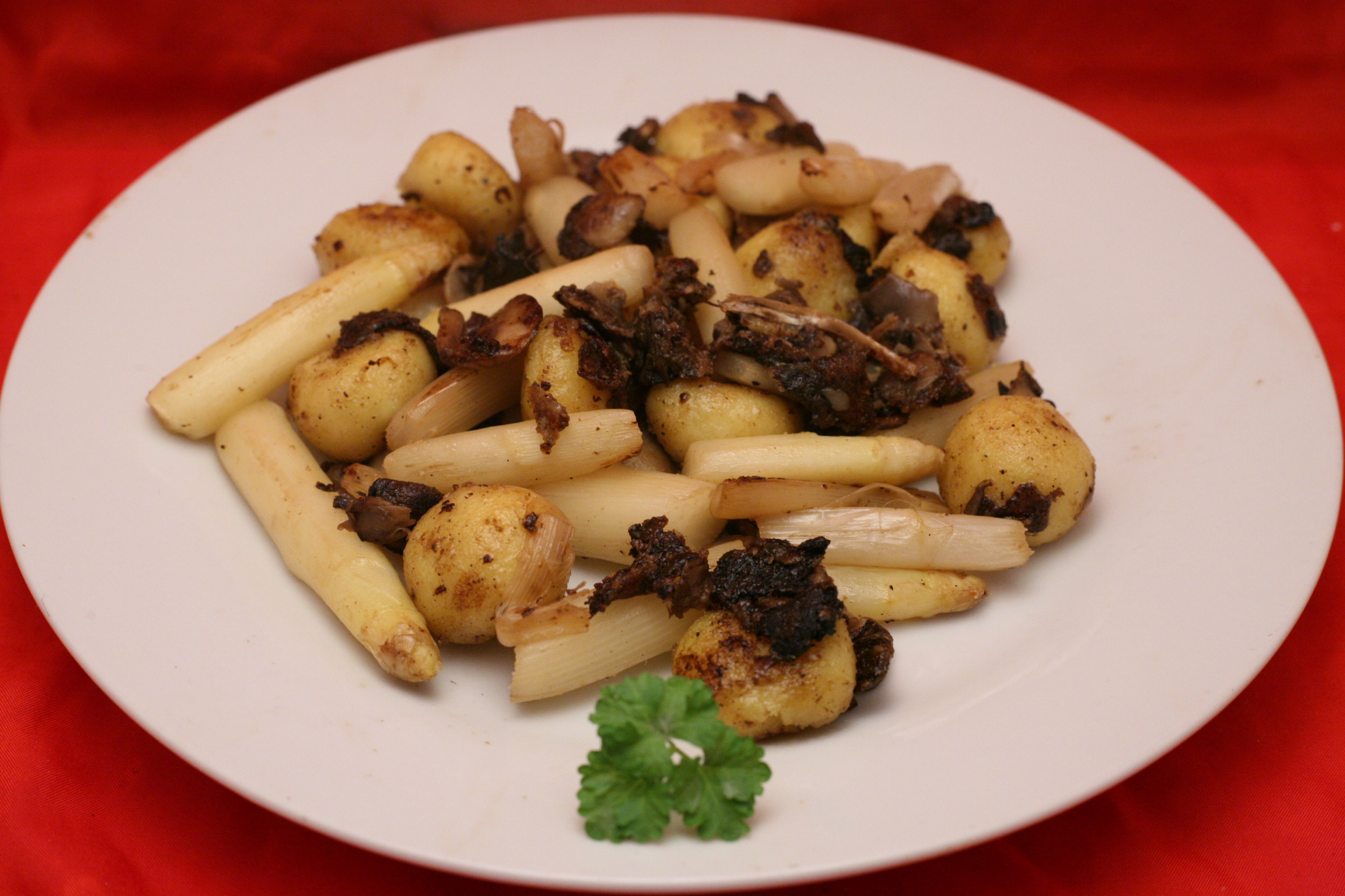 Gnocchi-Spargel-Champignons-Pfanne