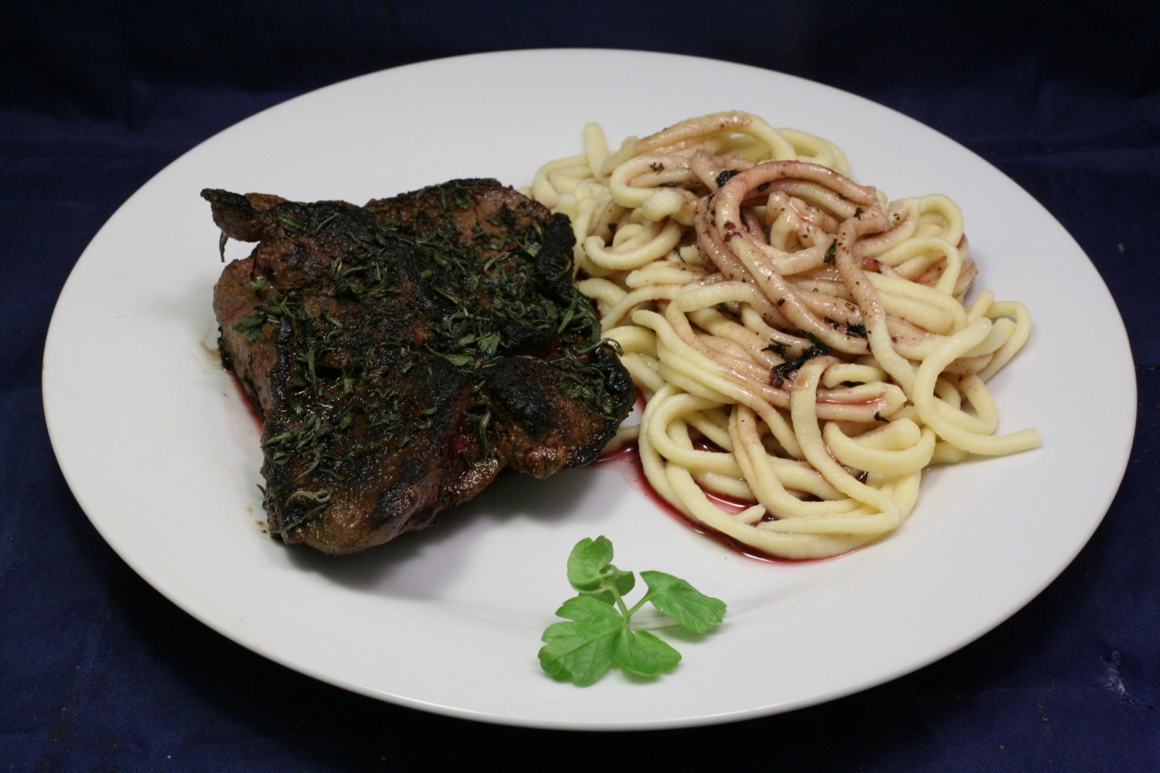 Schweine-Leber mit frischen Fettuccini