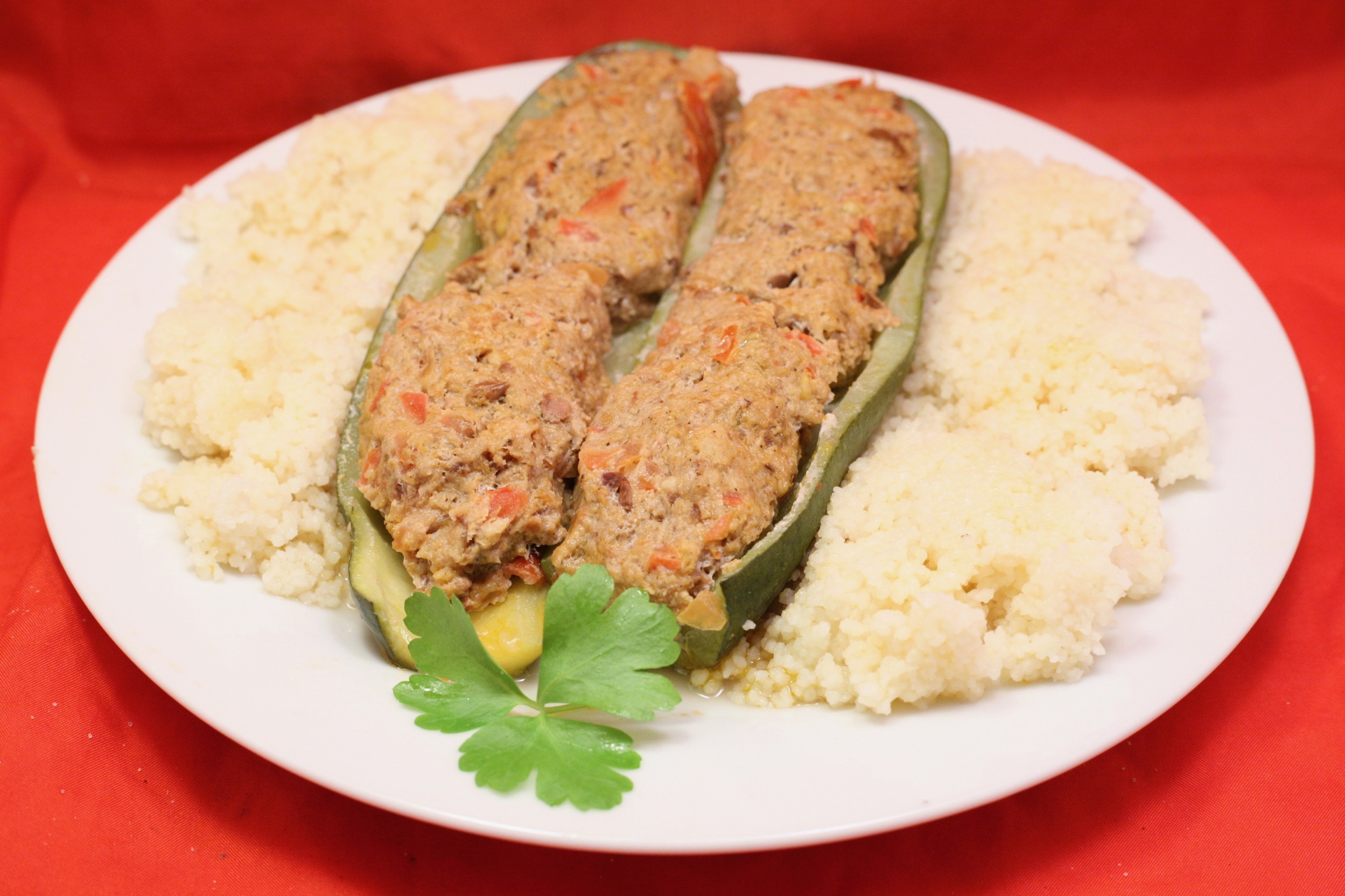 Gefüllte Zucchini mit Couscous