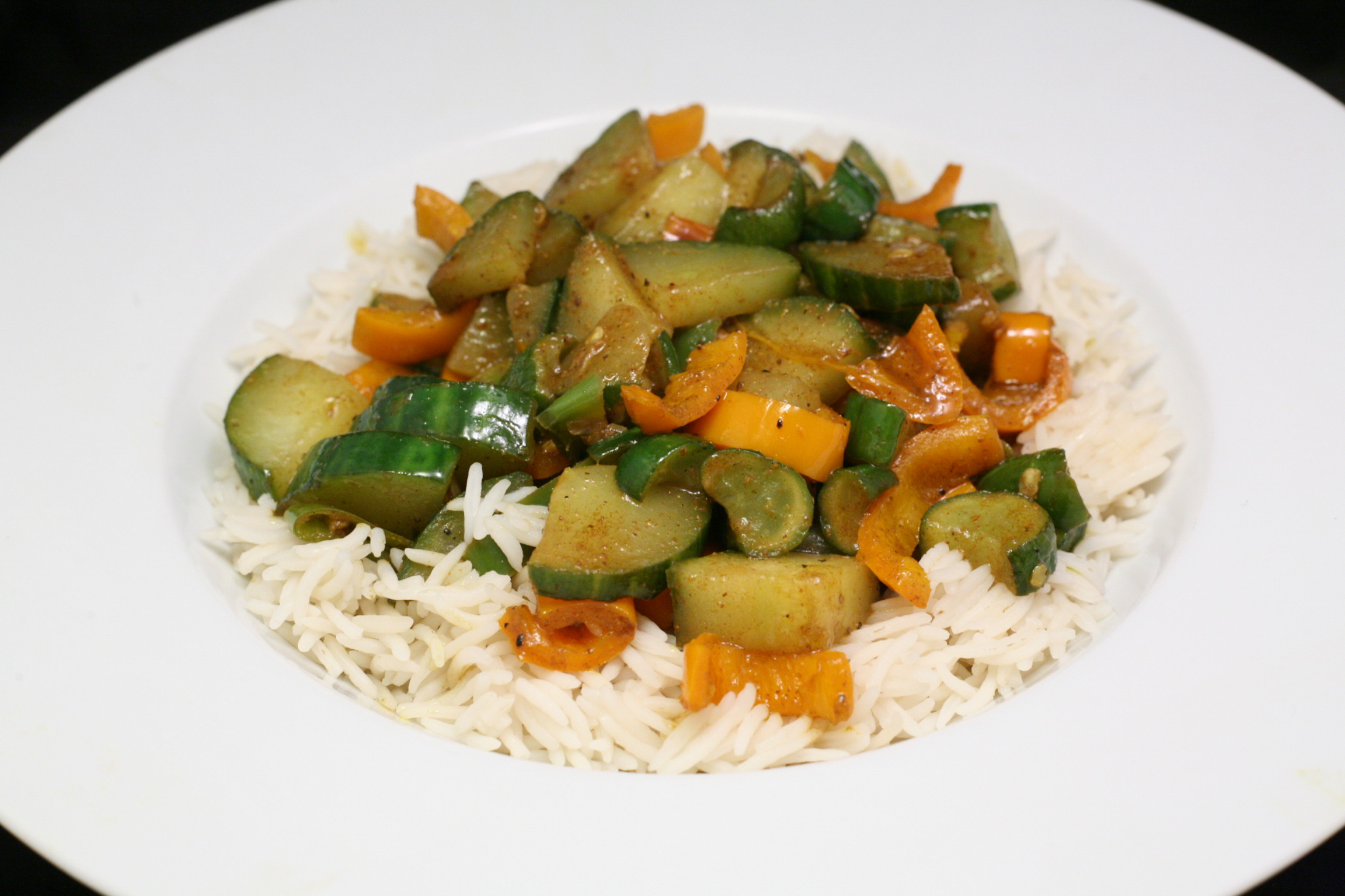 Gemüse mit Basmati-Reis