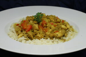 Fisch-Curry-Ragout mit Reis